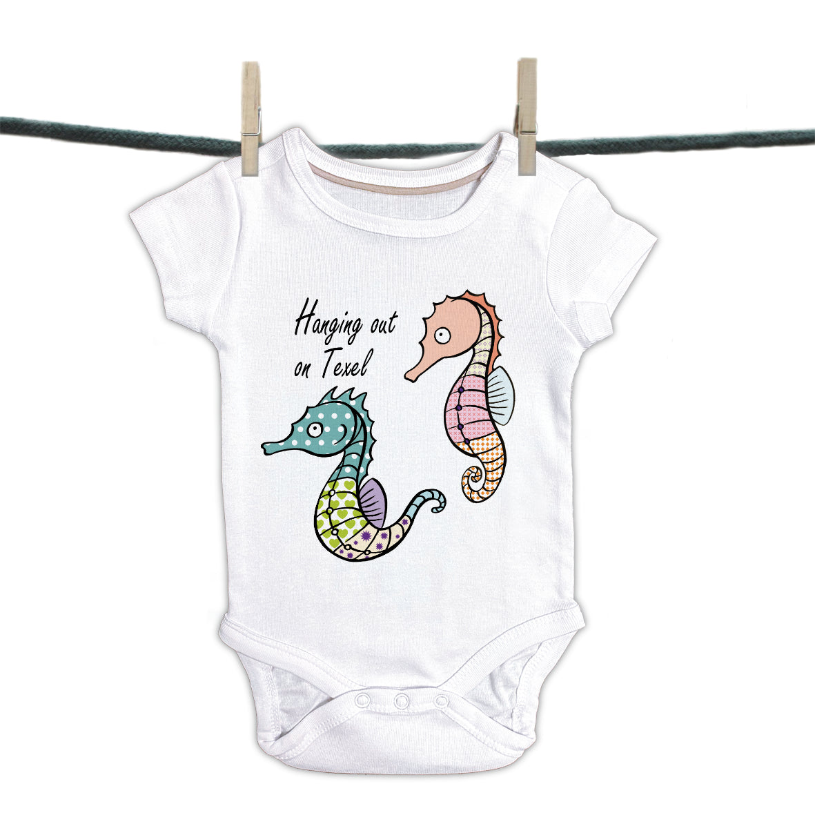 Babyromper Texel - Zeepaardjes (T01-108)