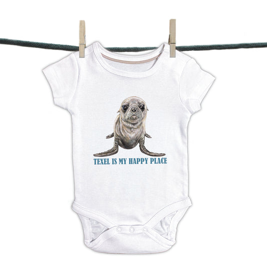 Babyromper Texel Zeehond - Texel is my Happyplace (T01-110)