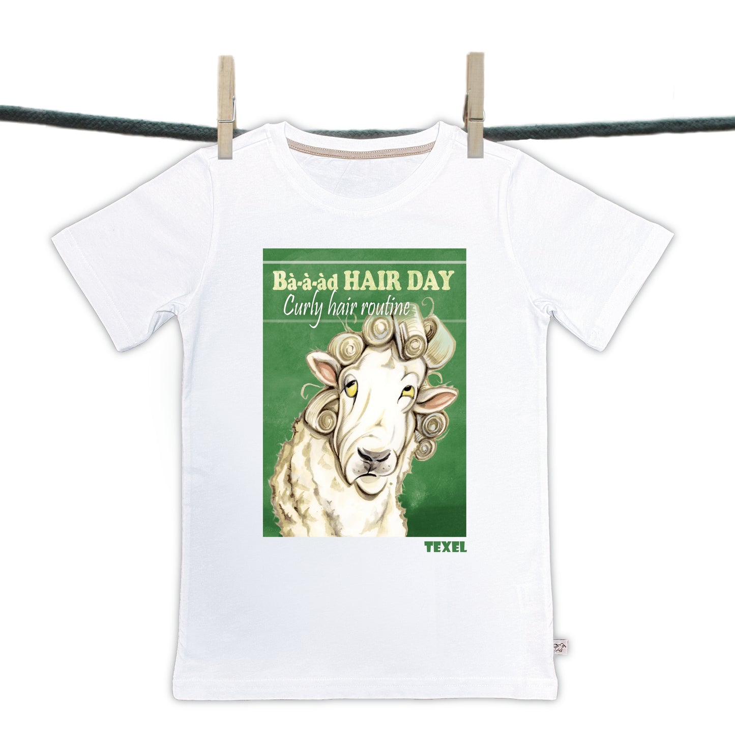 T-shirts Texel - Bad Hair Day - Schaap (KT 01-113)