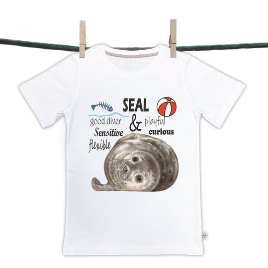 T-shirts Texel - Zeehond met teksten (T01-118)