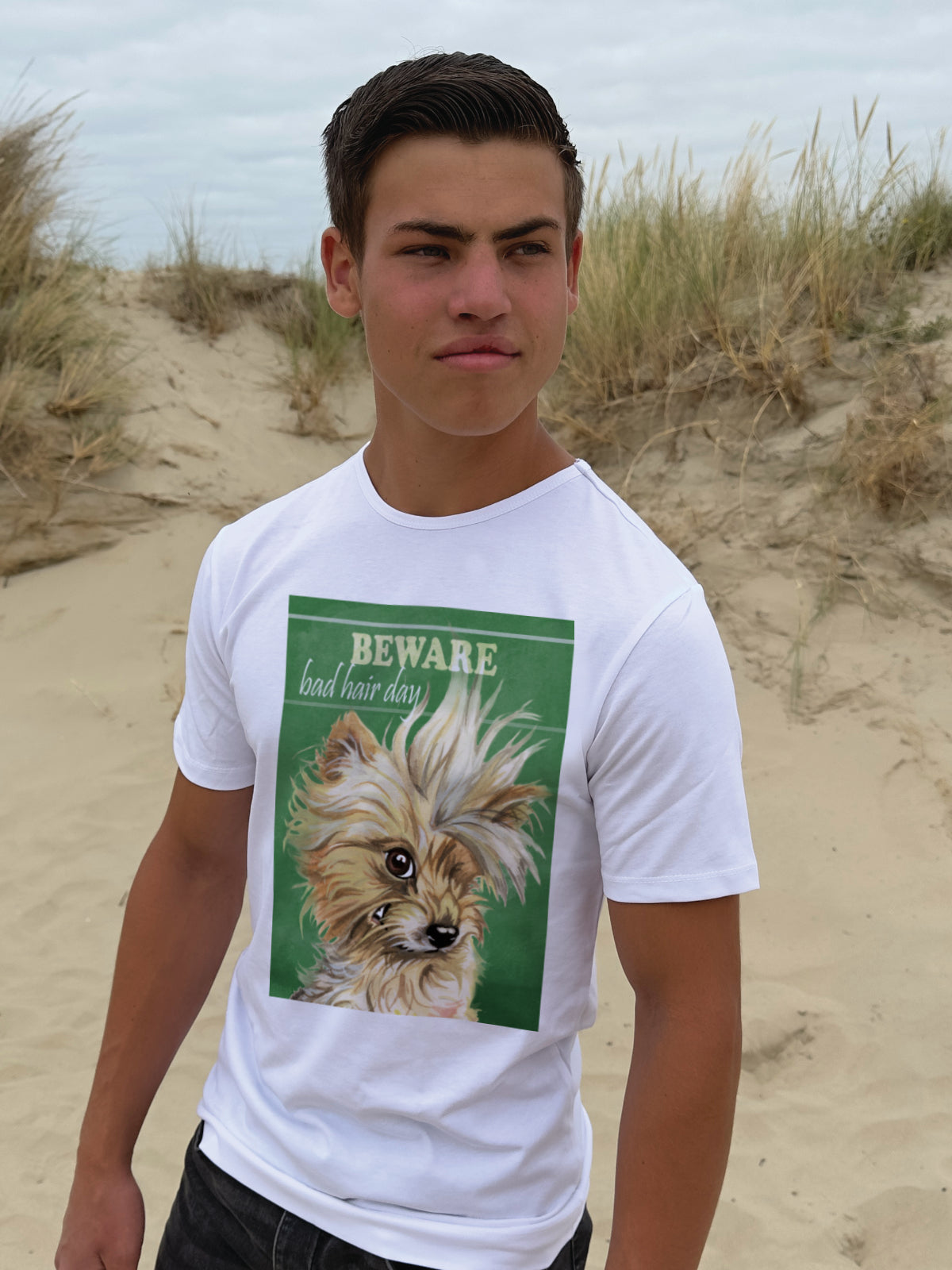 T-shirt Bad Hairday collectie: Beware - Bad Hair Day (01-302)