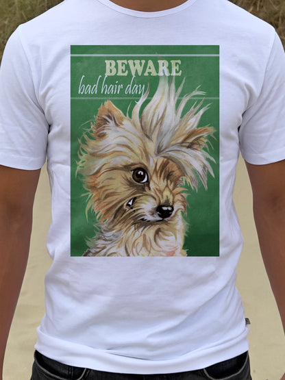 T-shirt Bad Hairday collectie: Beware - Bad Hair Day (01-302)