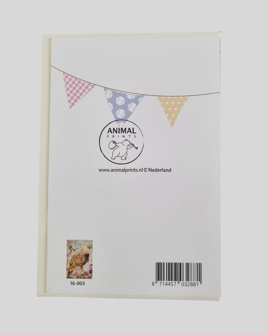 Staande klapkaart thema - Happy Birthday - Dog