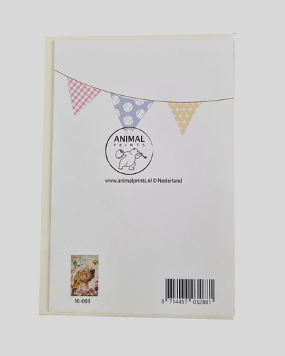Staande klapkaart thema - Happy Birthday - Dog