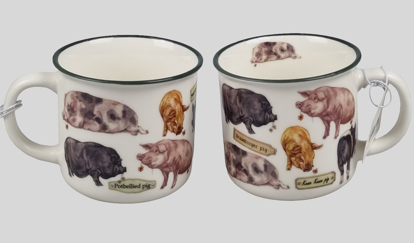 Tassen mit Collage - Schwein