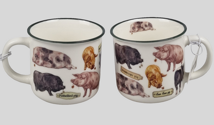 Tassen mit Collage - Schwein