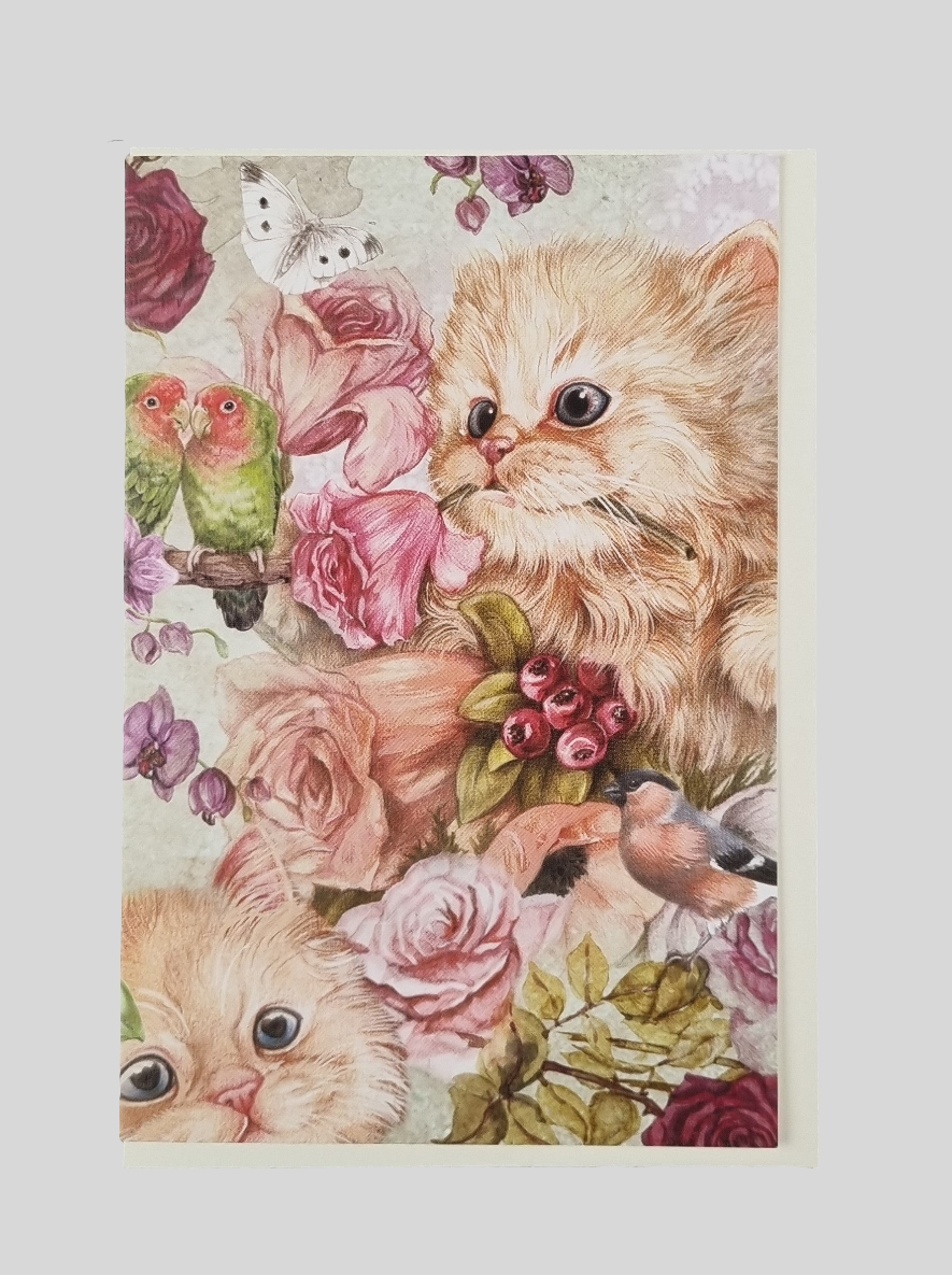 Staande klapkaart thema - Flowers everywhere