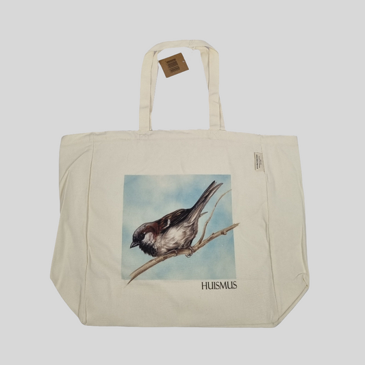 Katoenen winkelshopper met bedrukking - Huismus