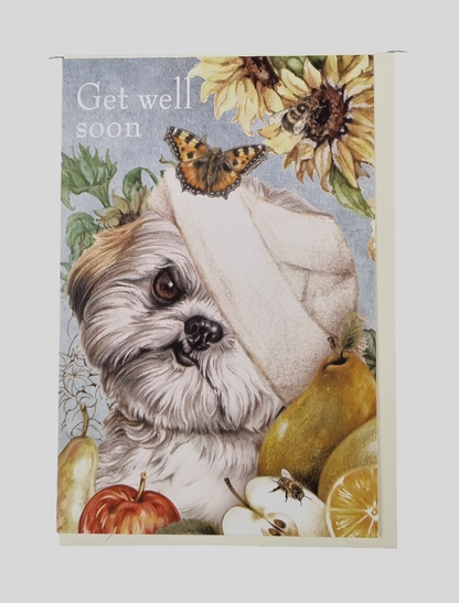 Staande klapkaart thema - Get well soon