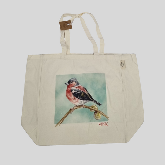 Katoenen winkelshopper met bedrukking - Vink