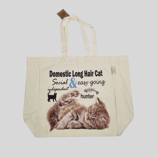Katoenen winkelshopper met bedrukking van Kitten - one of a Kind