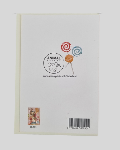 Staande klapkaart thema - Happy Birthday -