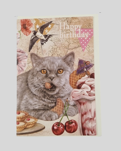 Staande klapkaart thema - Happy Birthday