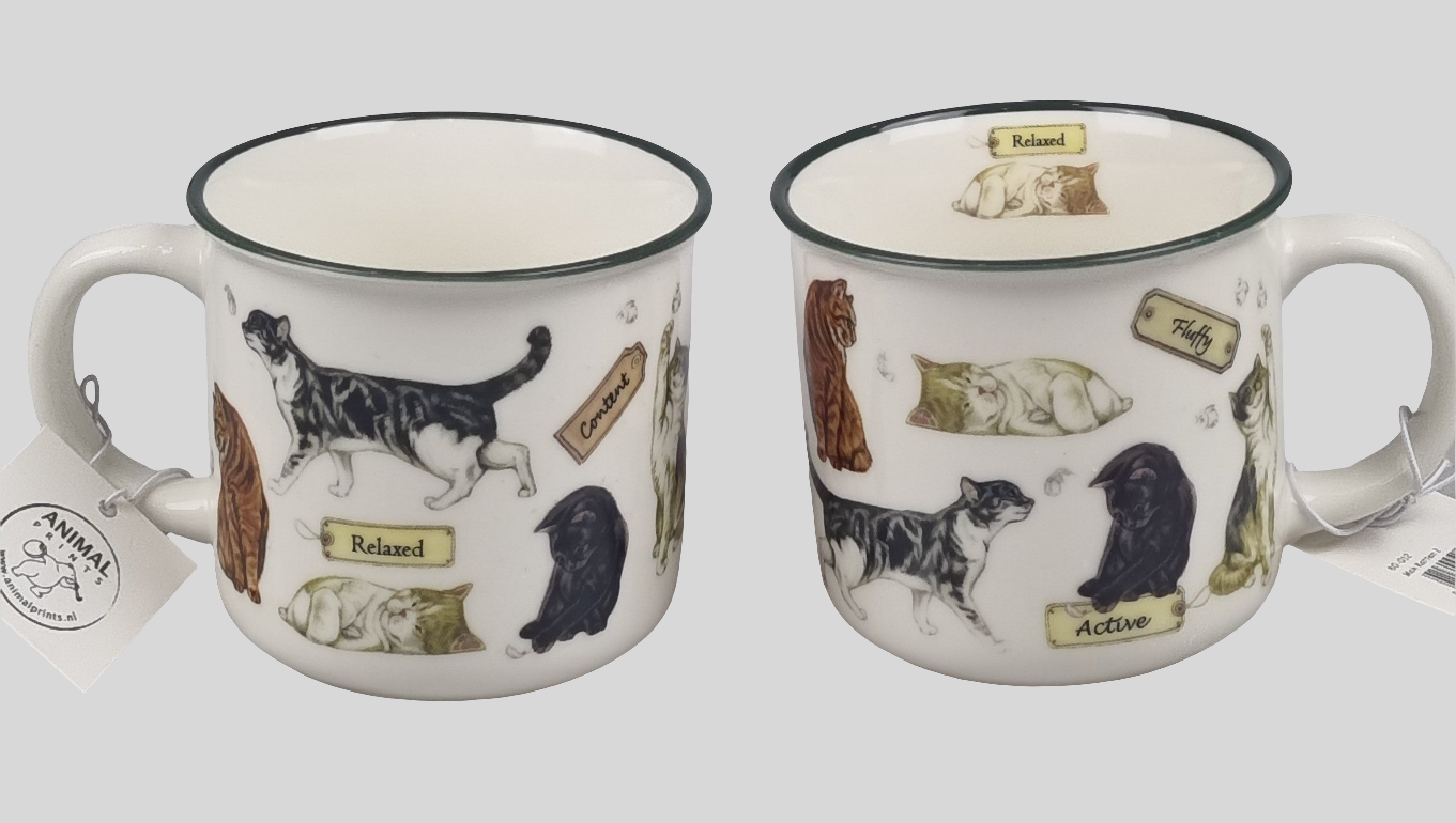 Mokken met collage - Katten - design 2