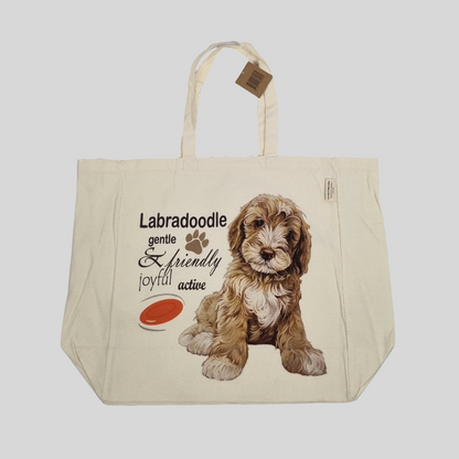 Katoenen winkelshopper met bedrukking - Labradoodle