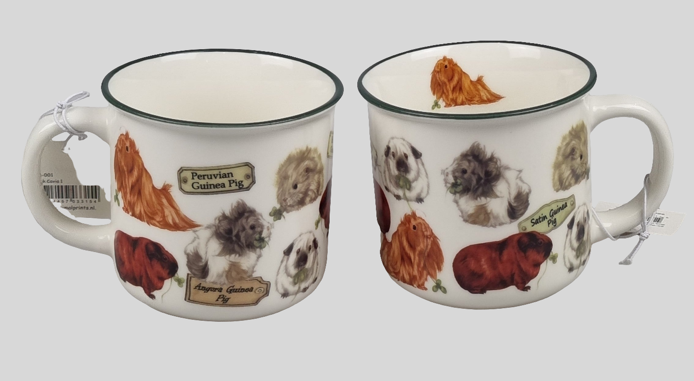 Mokken met collage - Cavia's -design 1