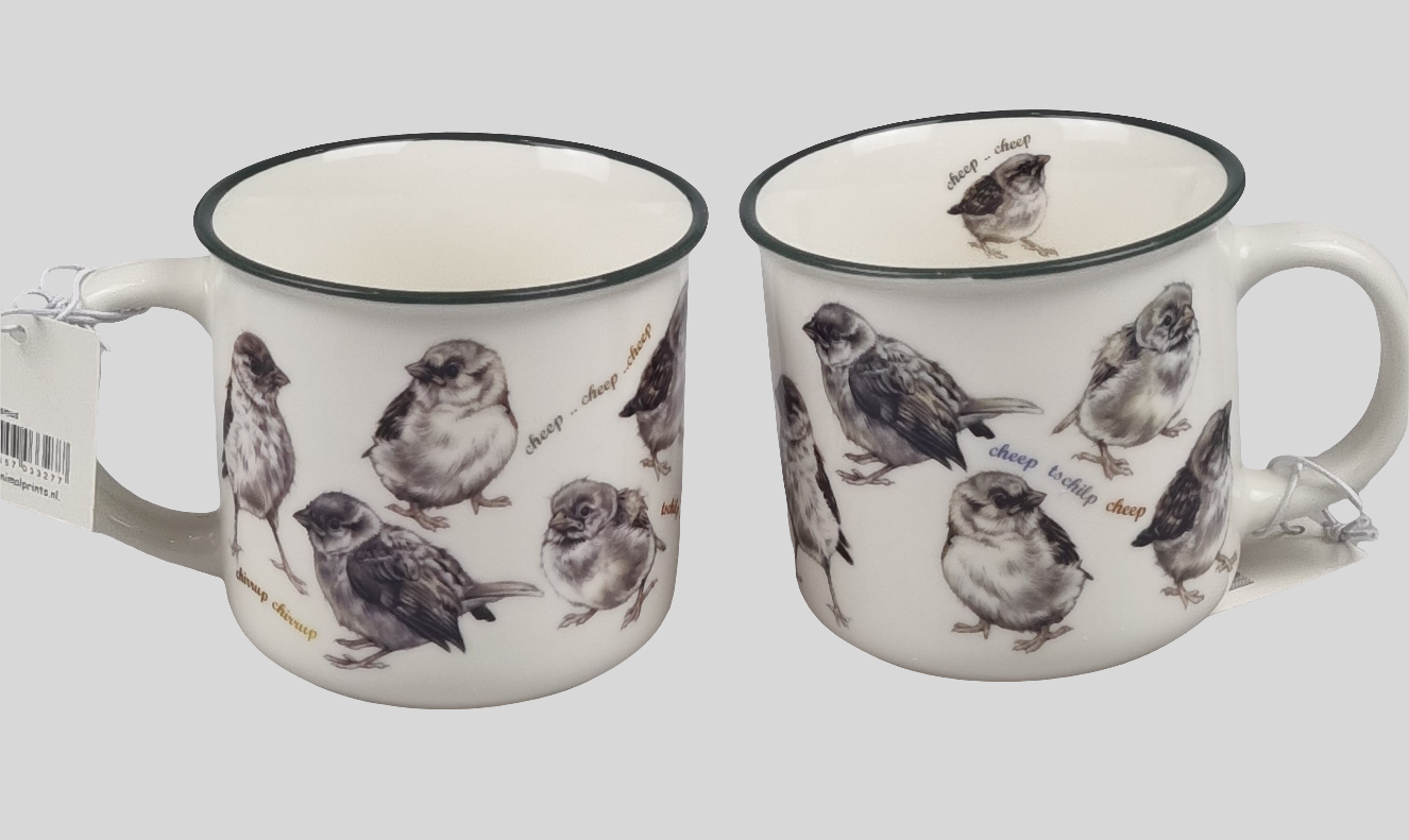 Mokken met collage - Huismussen