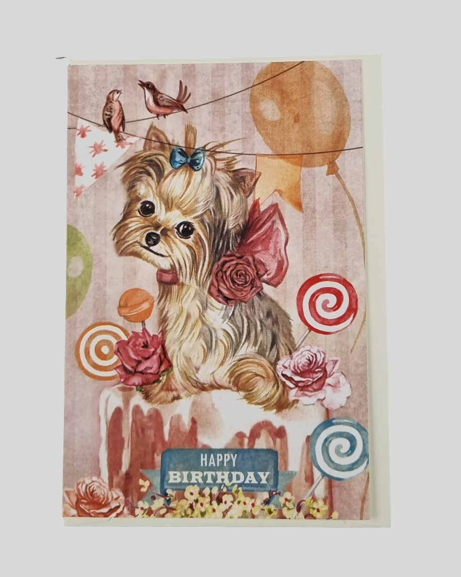 Staande klapkaart thema - Happy Birthday -