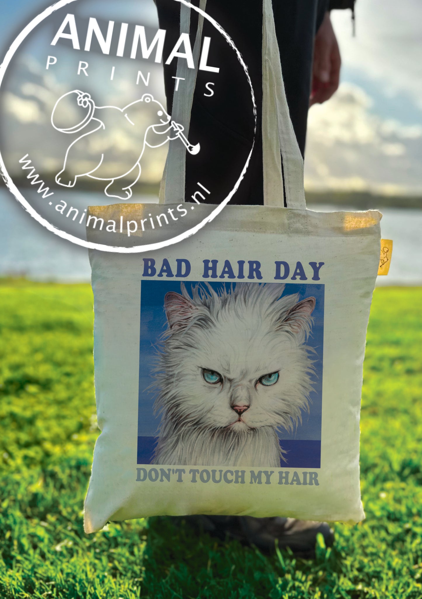 T-shirt Bad Hairday collectie: Don't touch my hair (01-307 ZW)