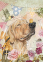 Klapkaart A4 formaat - Happy Birthday - Dog