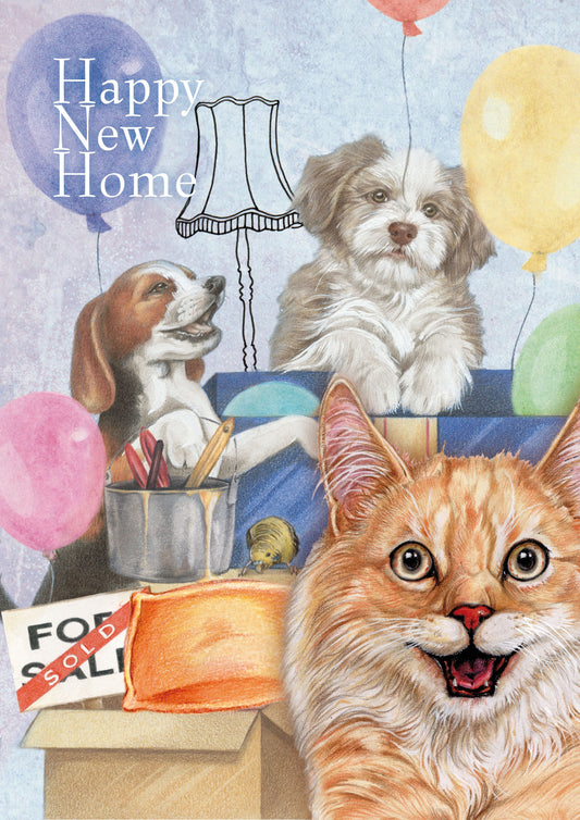 Klapkaart A4 formaat - Happy New Home