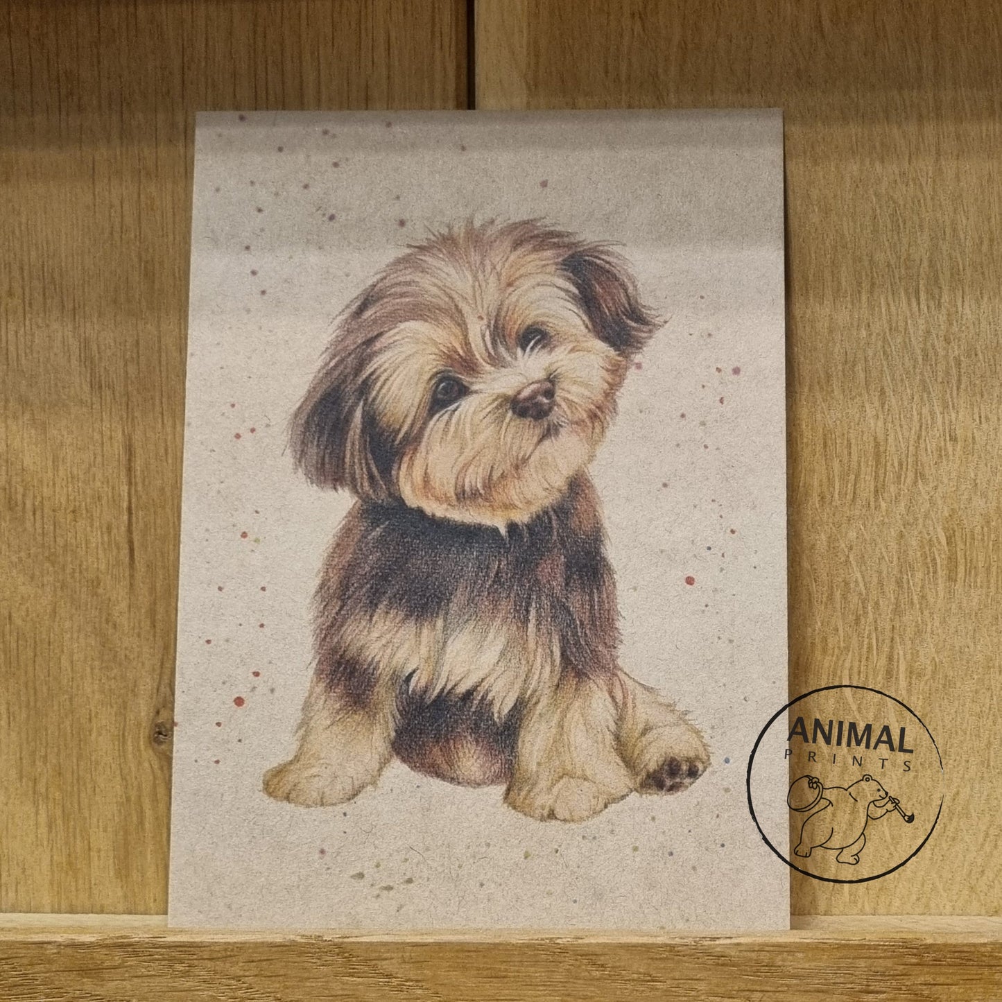 Kraftkarte im A6-Format (Postkarte) - Kartennummer 4 - Junger Hund (pro 5 Stück)