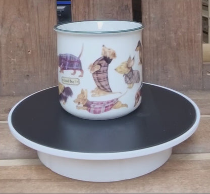 Mokken met collage - Teckel - design 1