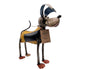 Metalen beeld van staande hond