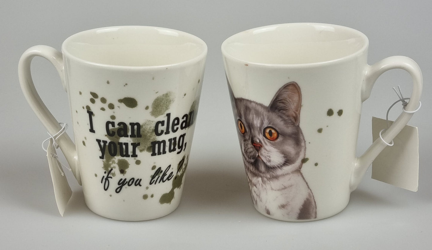 Mok "I can clean up your Mug" - Cat 2 - New collection