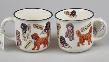 Tassen mit Collage – Labradoodle