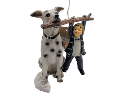Fantasie beeld : hond met spelend kind