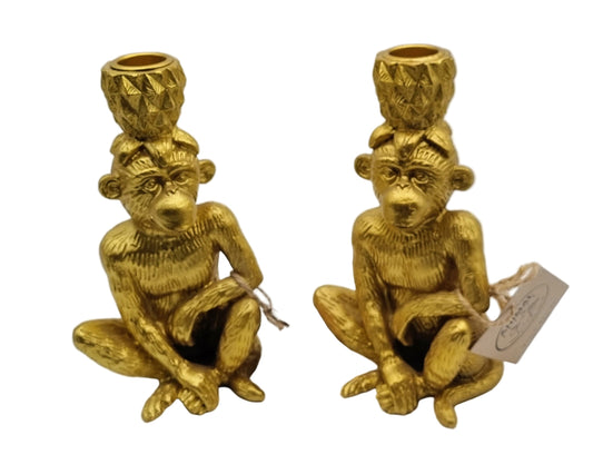 Kerzenhalter in Affenform – Goldversion
