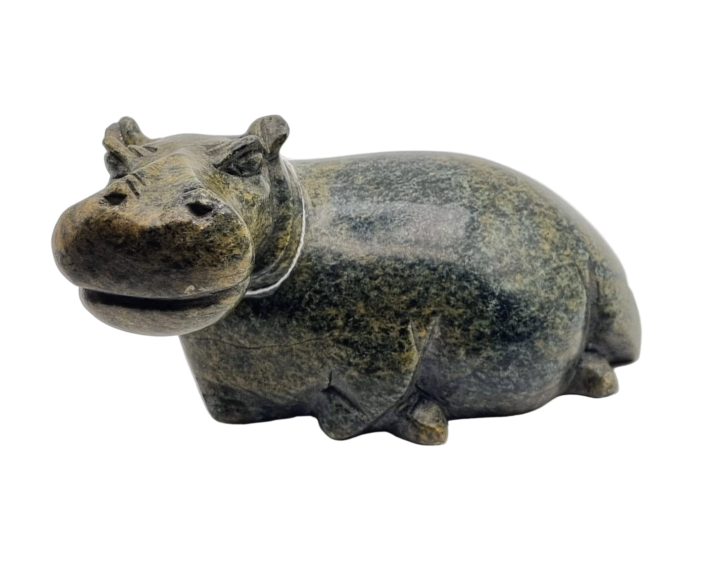 Nilpferdstatue aus Naturstein