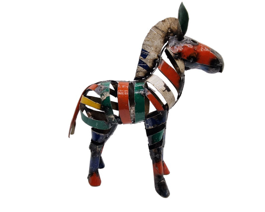 Metalen beeld van Zebra (of paard)