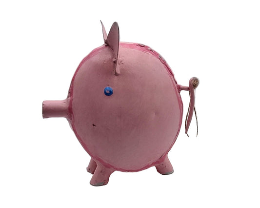 Fröhliches Schweinchen aus Metall / Blech
