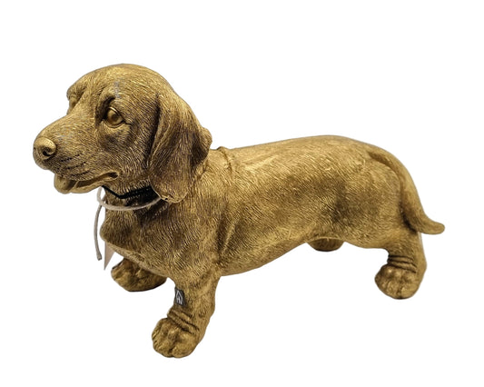 Dackel (in goldfarbener Ausführung)
