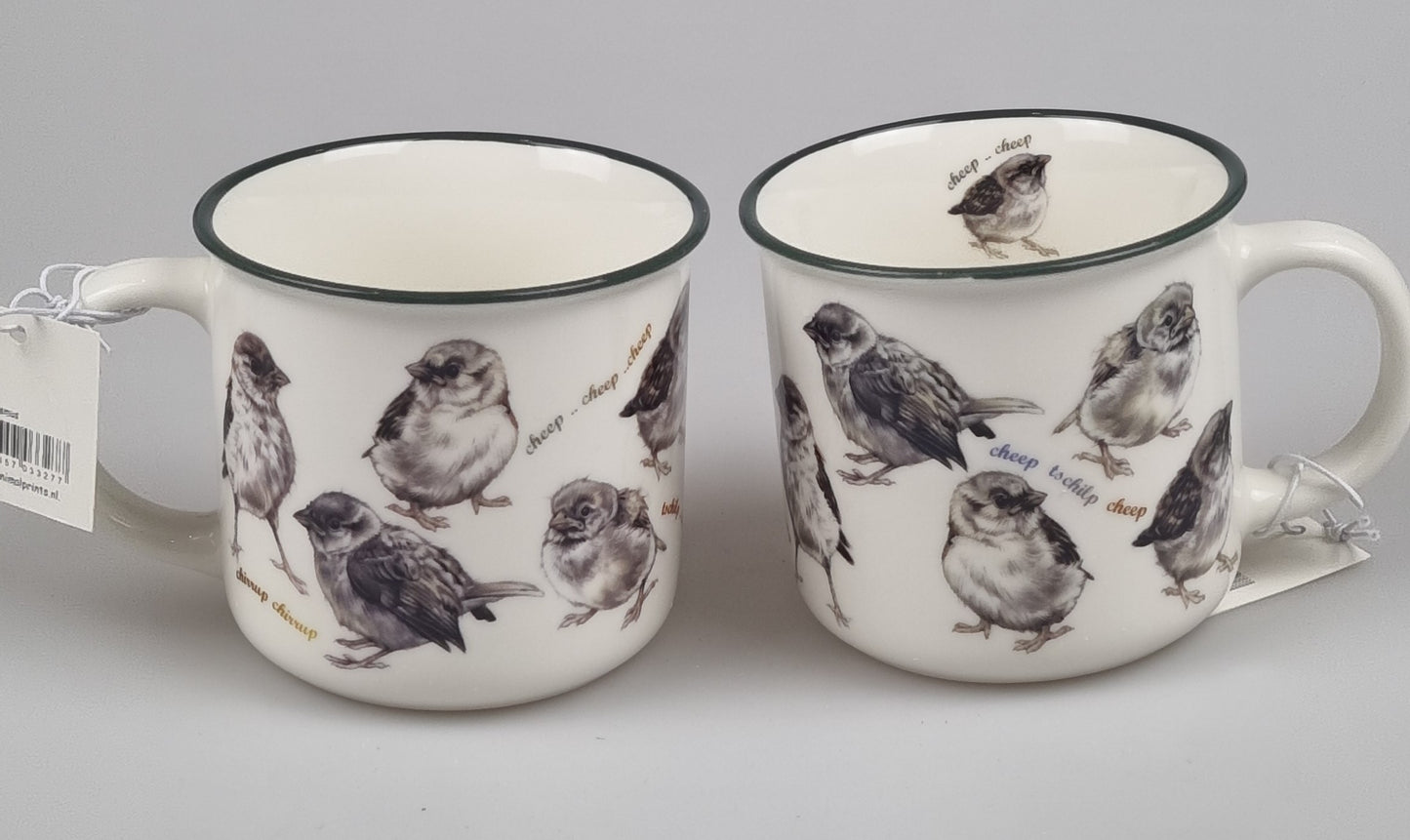 Mokken met collage - Huismussen