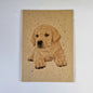 Kraftkaart A6 formaat (ansichtkaart) - kaart nummer 2 - Blonde Labrador