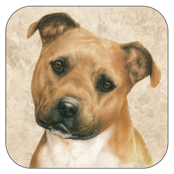 Coaster per 3 pieces Staffordshire Terrier