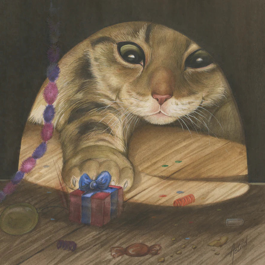 Vierkante kaart - Ik heb een klein cadeautje voor mijn muize-vriendje.....