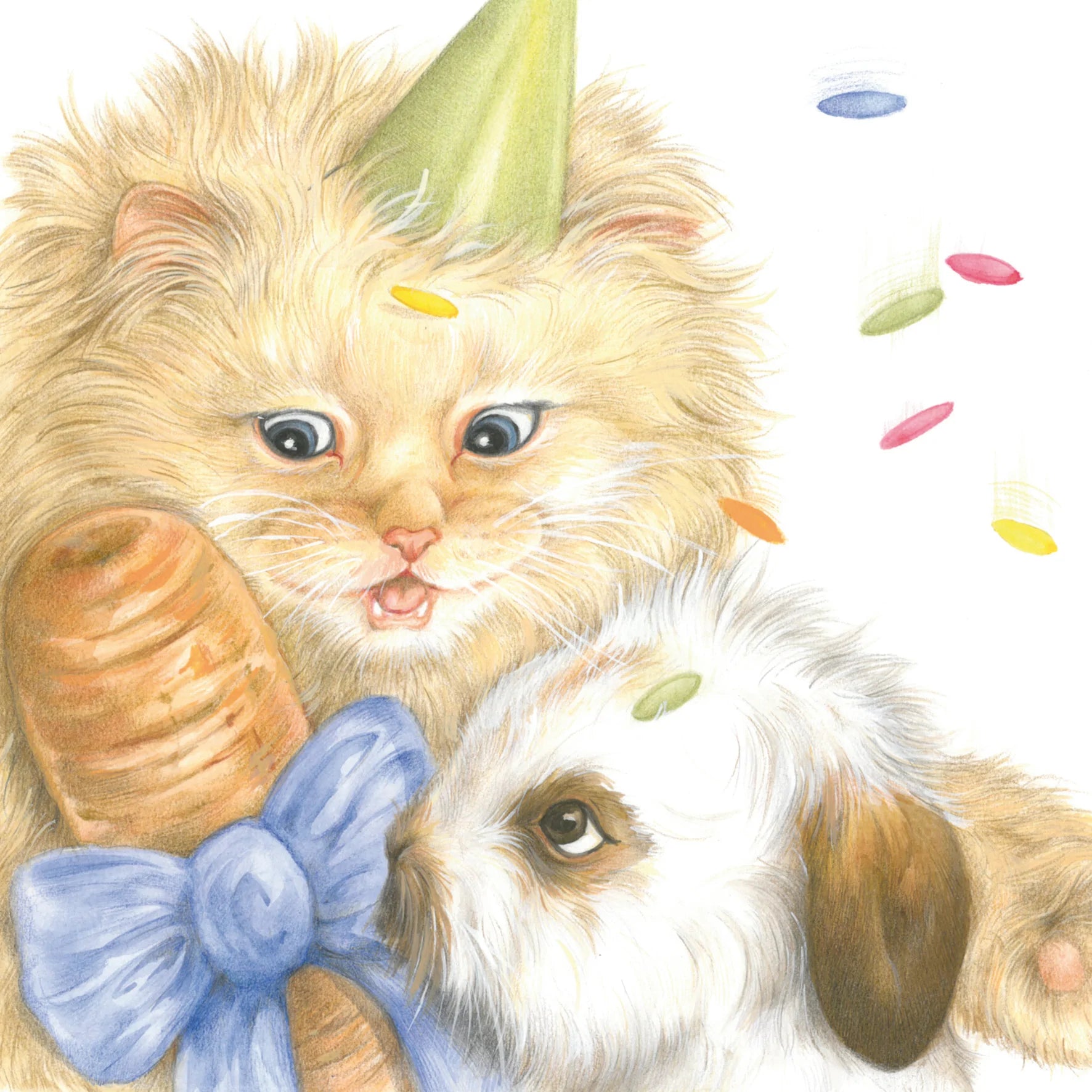 Vierkante kaart - Wies is er zo gelukkig met een wortel voor zijn verjaardag?