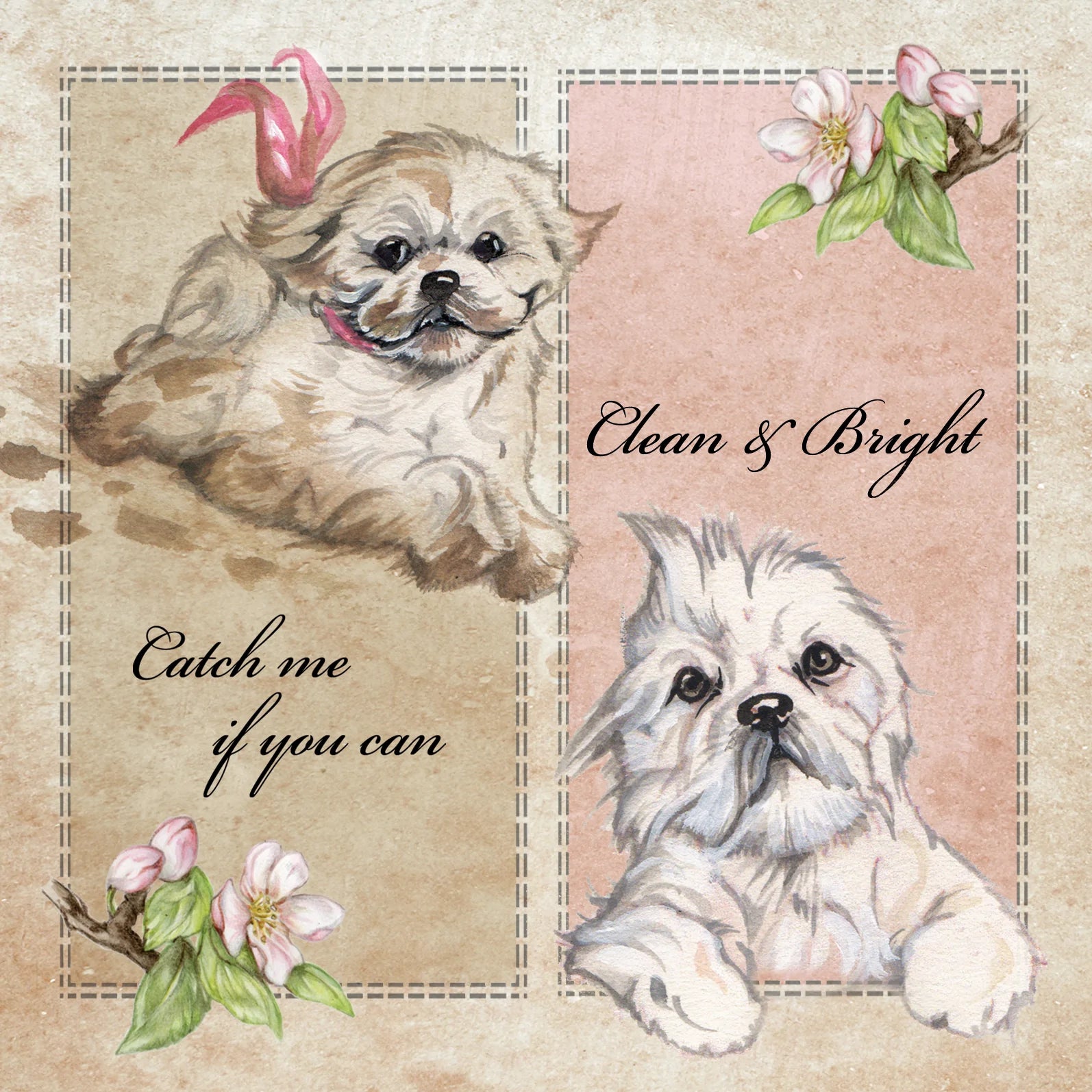 Vierkante kaart - Catch me if you can - Clean & Bright