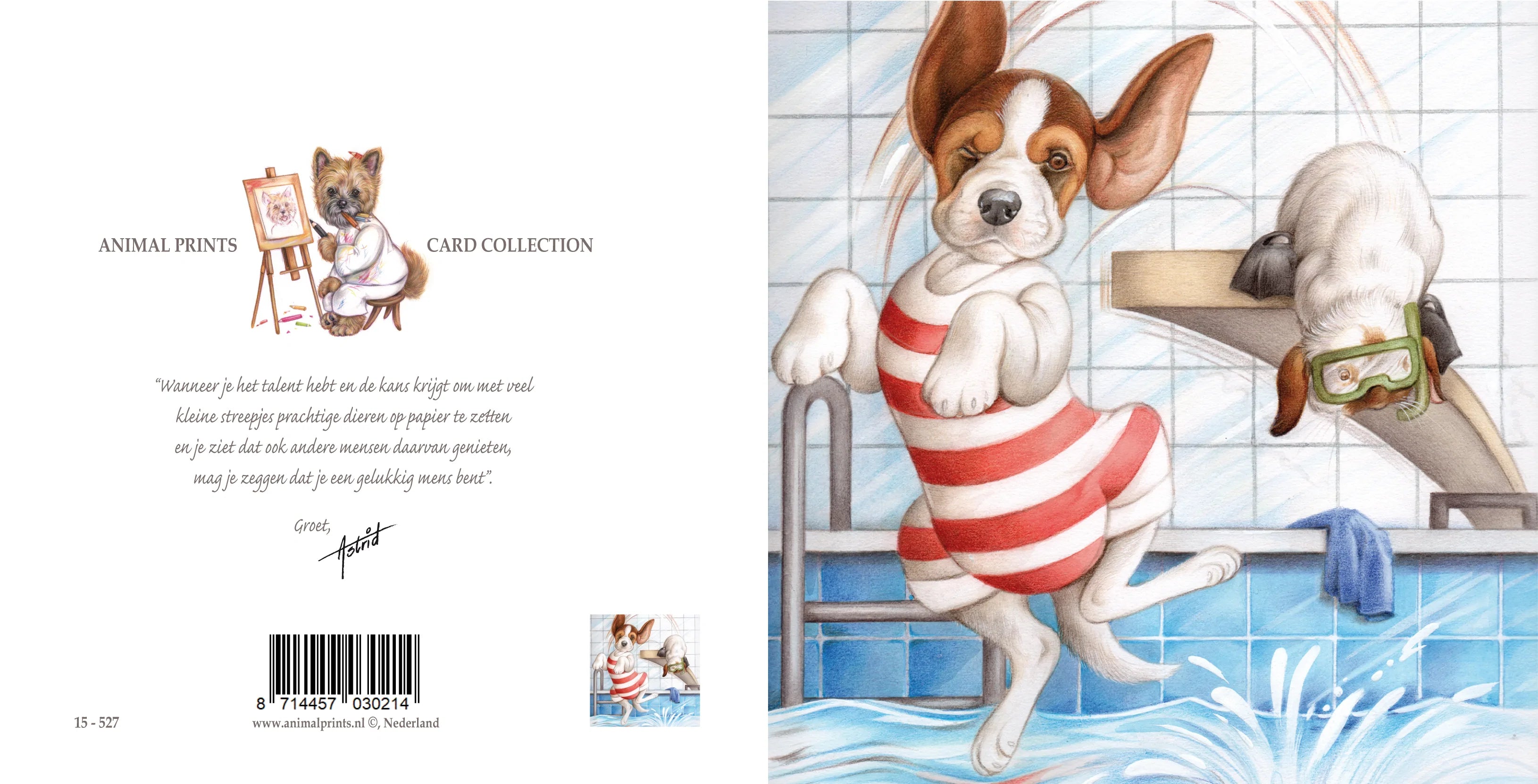 Vierkante kaart - Samen een lekkere duik nemen