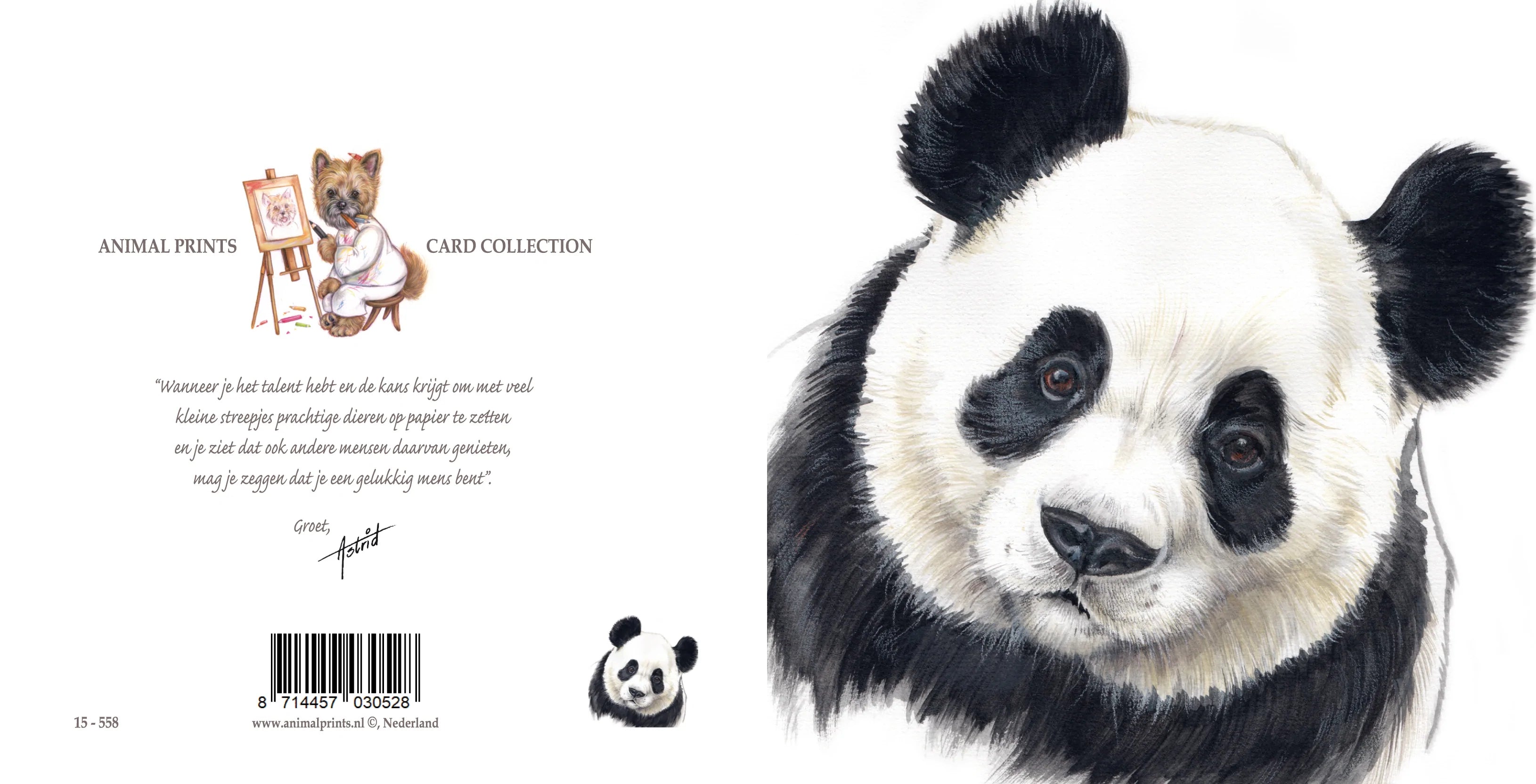 Quadratische Karte - Schau, du kannst mit diesem Panda sprechen