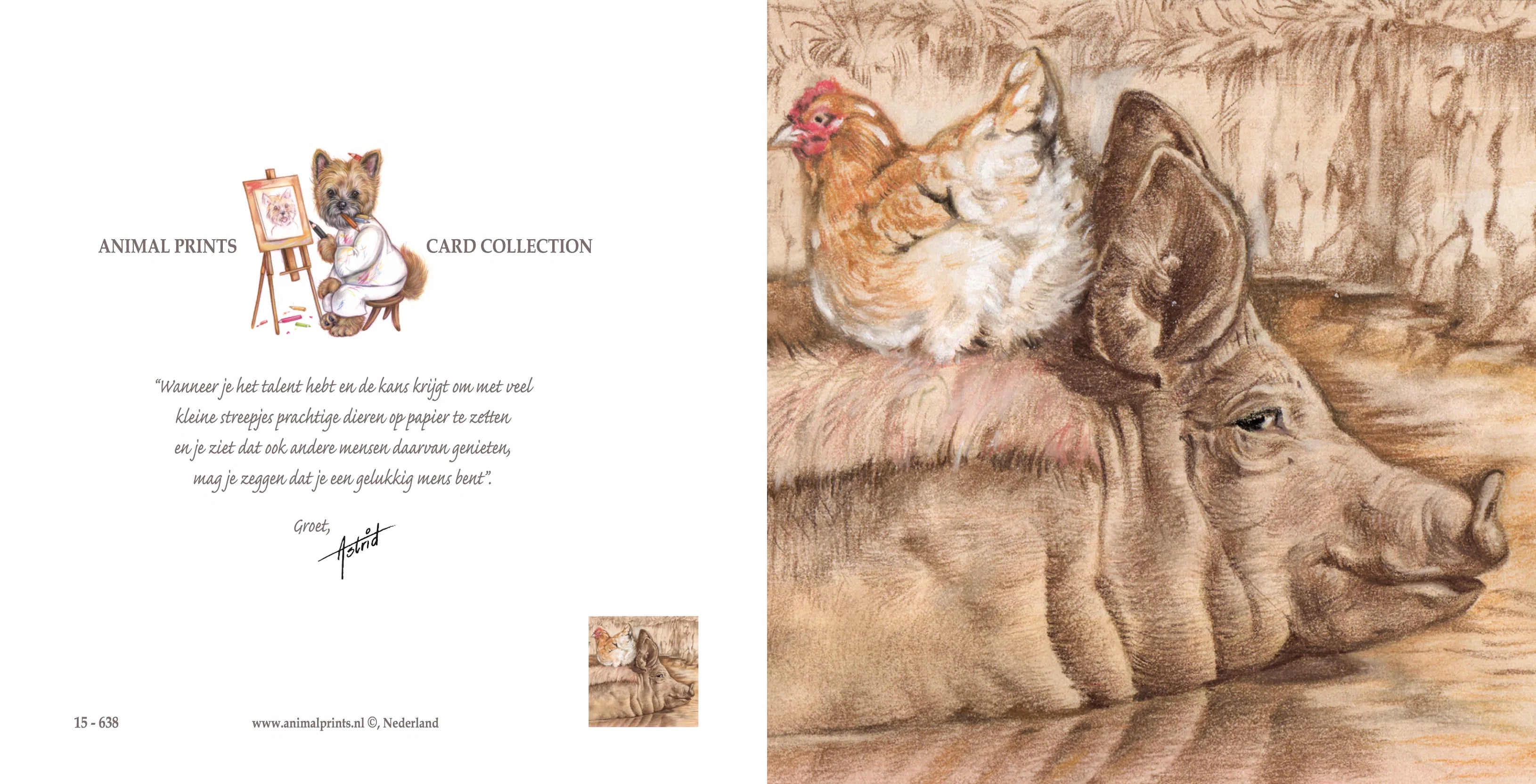 Vierkante kaart - Varken en Kip