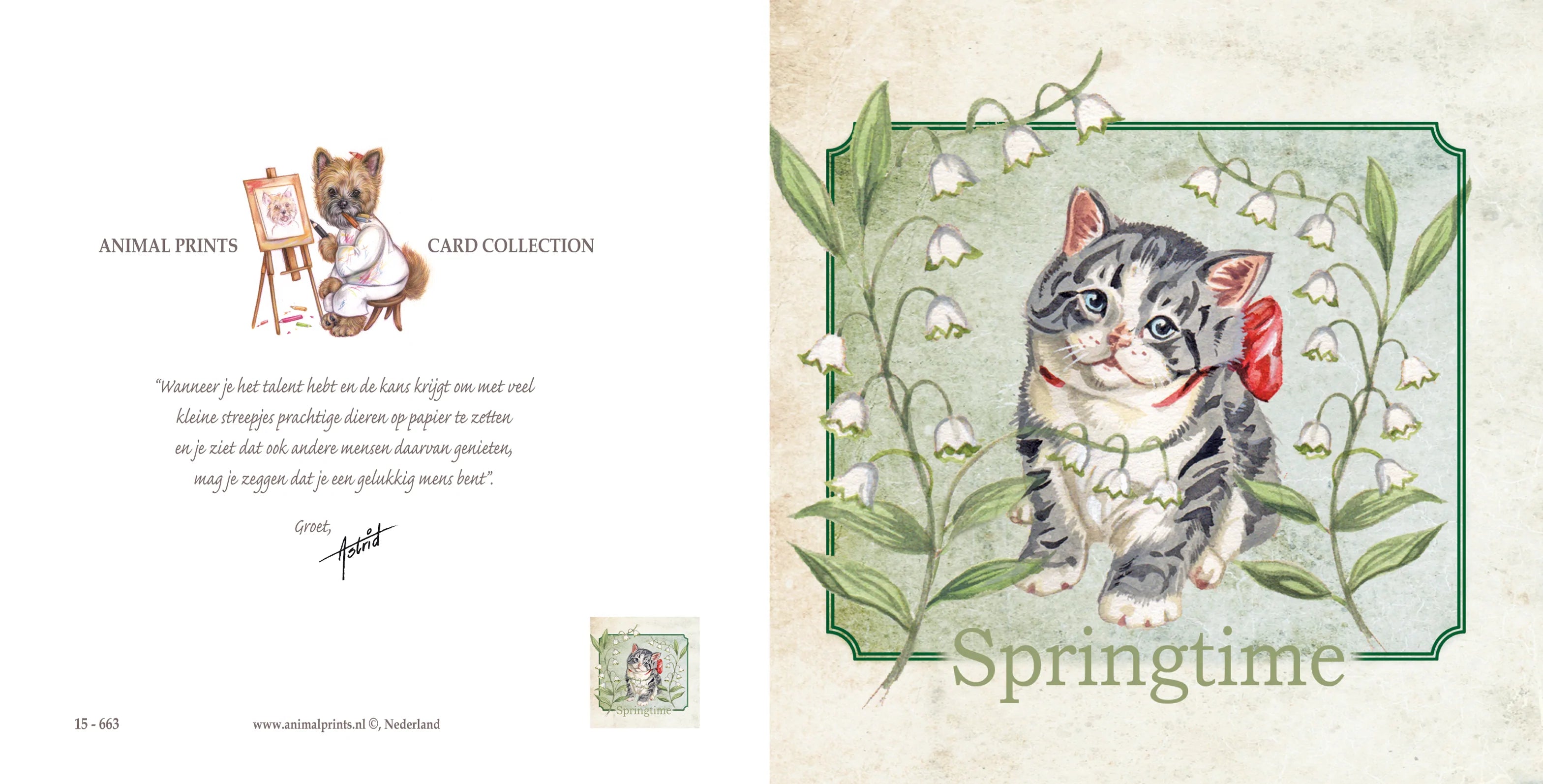 Vierkante kaart - Springtime