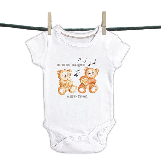 Babyromper  Kinderliedjes - "Zag 2 beren,....."