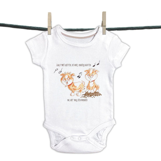 Babyromper  Kinderliedjes - "Zag 2 Geiten,,....."