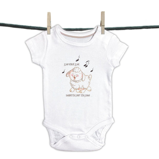 Babyromper  Kinderliedjes - "Slaap Kindje Slaap,,....."