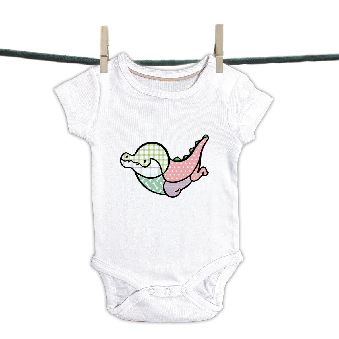 Babyromper Patchwork Collectie - Krokodil